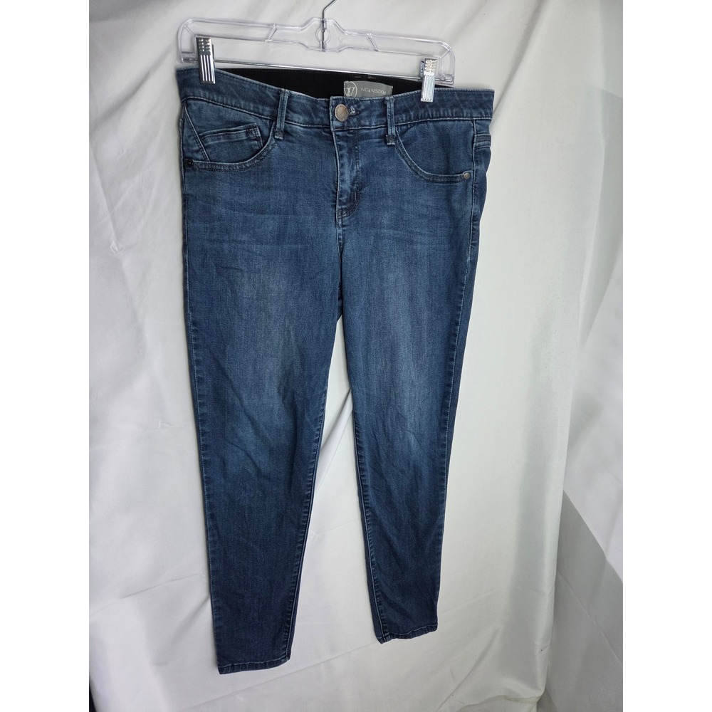 Wit & Wisdom Jeans Womens 10 Blue Medium Wash Skinny Mid Rise Skinny EUC